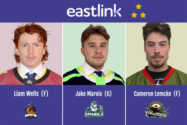 NOJHL announces its Eastlink TV 3 Stars of the Week